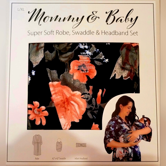 Intimates & Sleepwear Mom And Baby Robe And Swaddle Set Poshmark